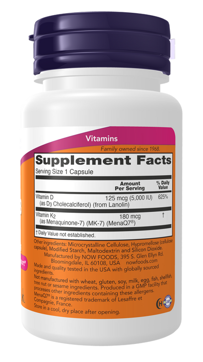Mega D3 & MK-7 5000 IU/180 Mcg