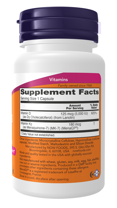 Mega D3 & MK-7 5000 IU/180 Mcg