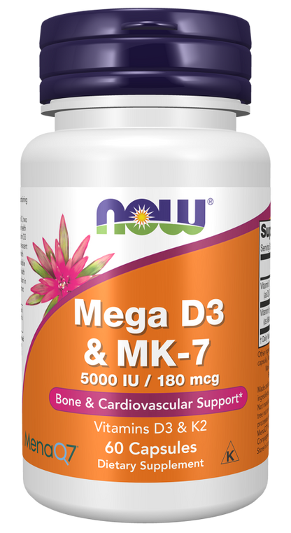 Mega D3 & MK-7 5000 IU/180 Mcg