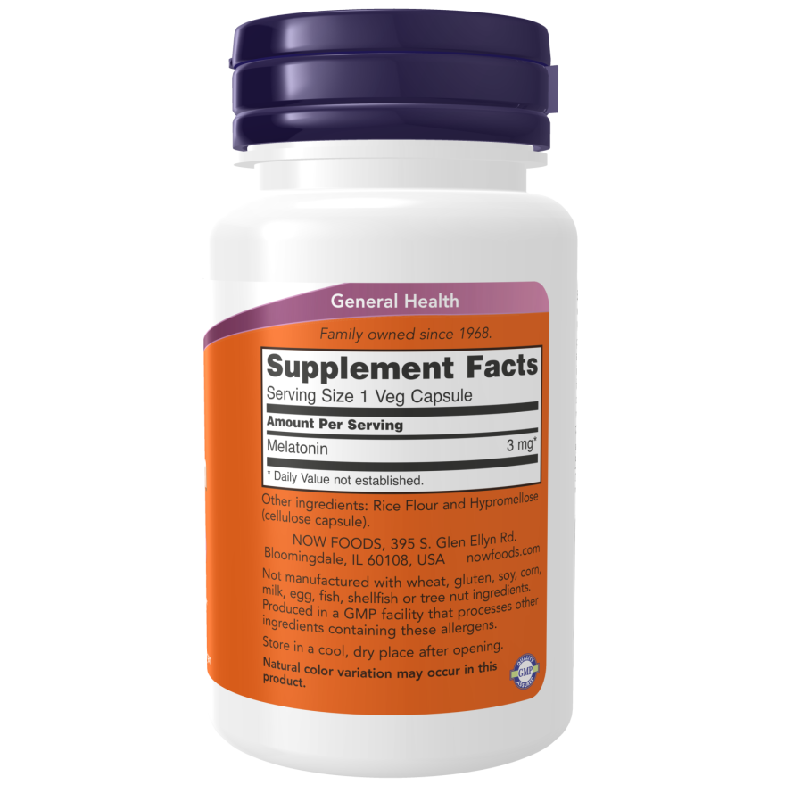 Melatonin 3 mg Veg Capsules-Sleep-AlchePharma