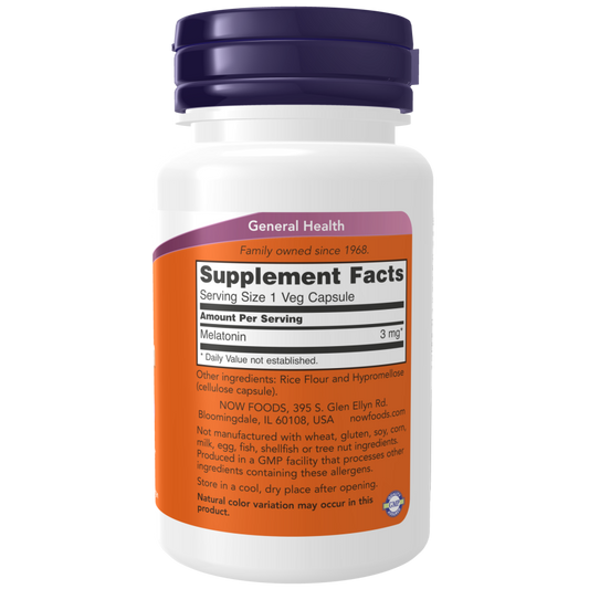 Melatonin 3 mg Veg Capsules-Sleep-AlchePharma