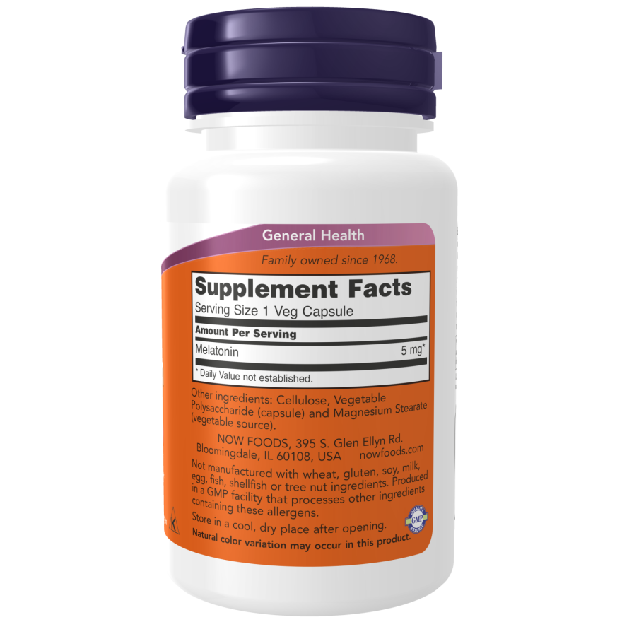 Melatonin 5 mg Veg Capsules-Melatonin-AlchePharma
