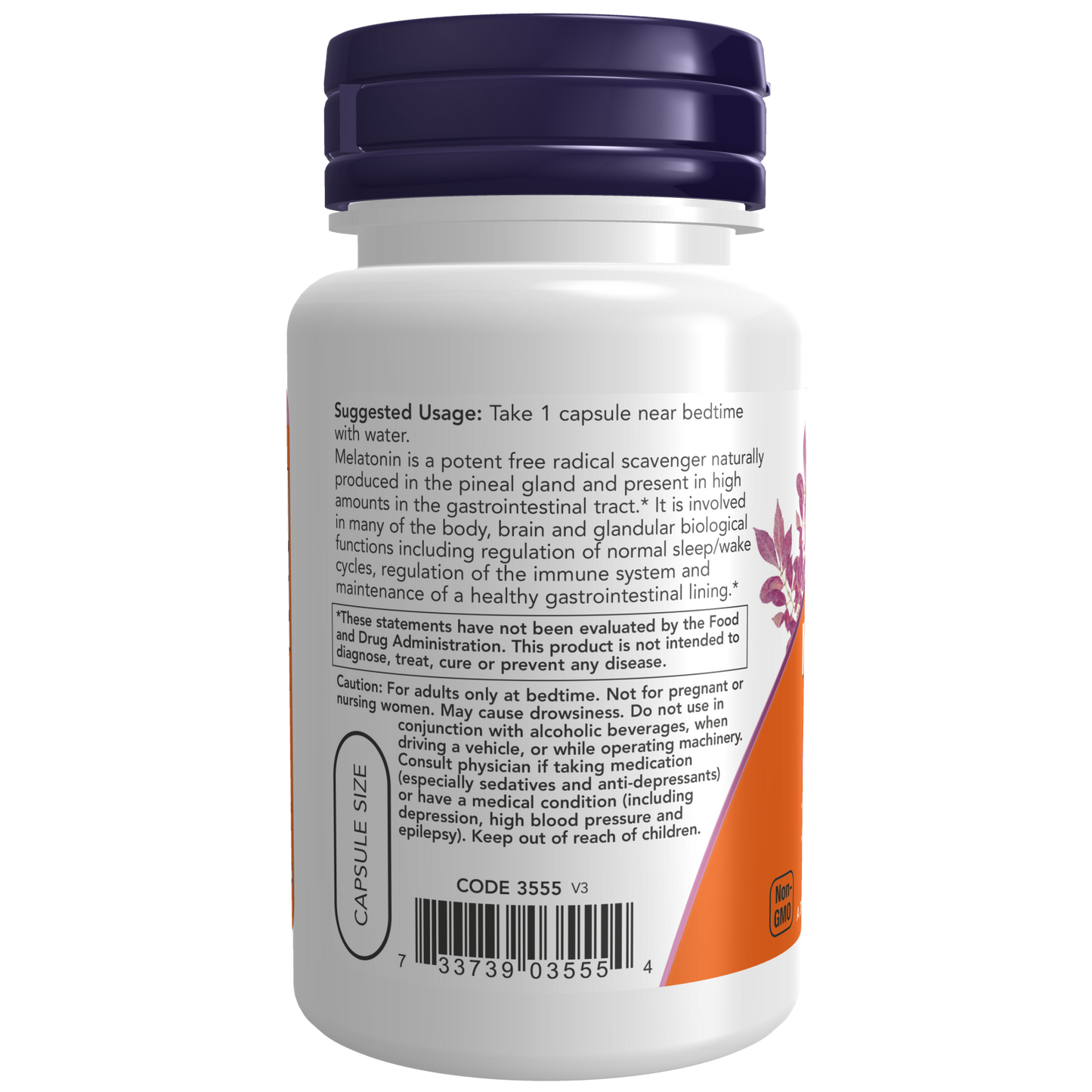 Melatonin 5 mg Veg Capsules-Melatonin-AlchePharma