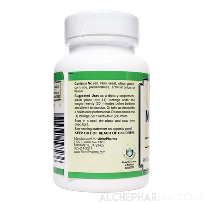 Melatonin Lozenges 3 mg. Pharmaceutical Grade, Vegetarian-AlchePharma