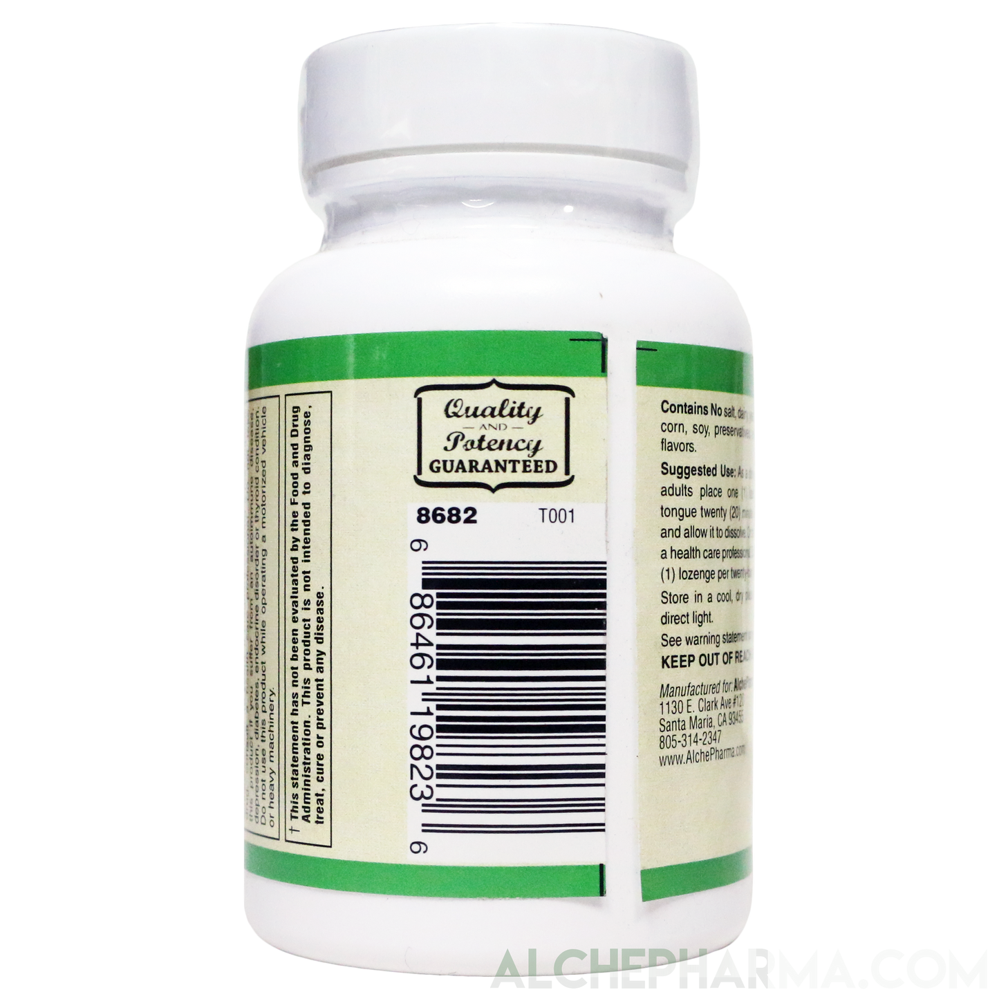 Melatonin Lozenges 3 mg. Pharmaceutical Grade, Vegetarian-AlchePharma