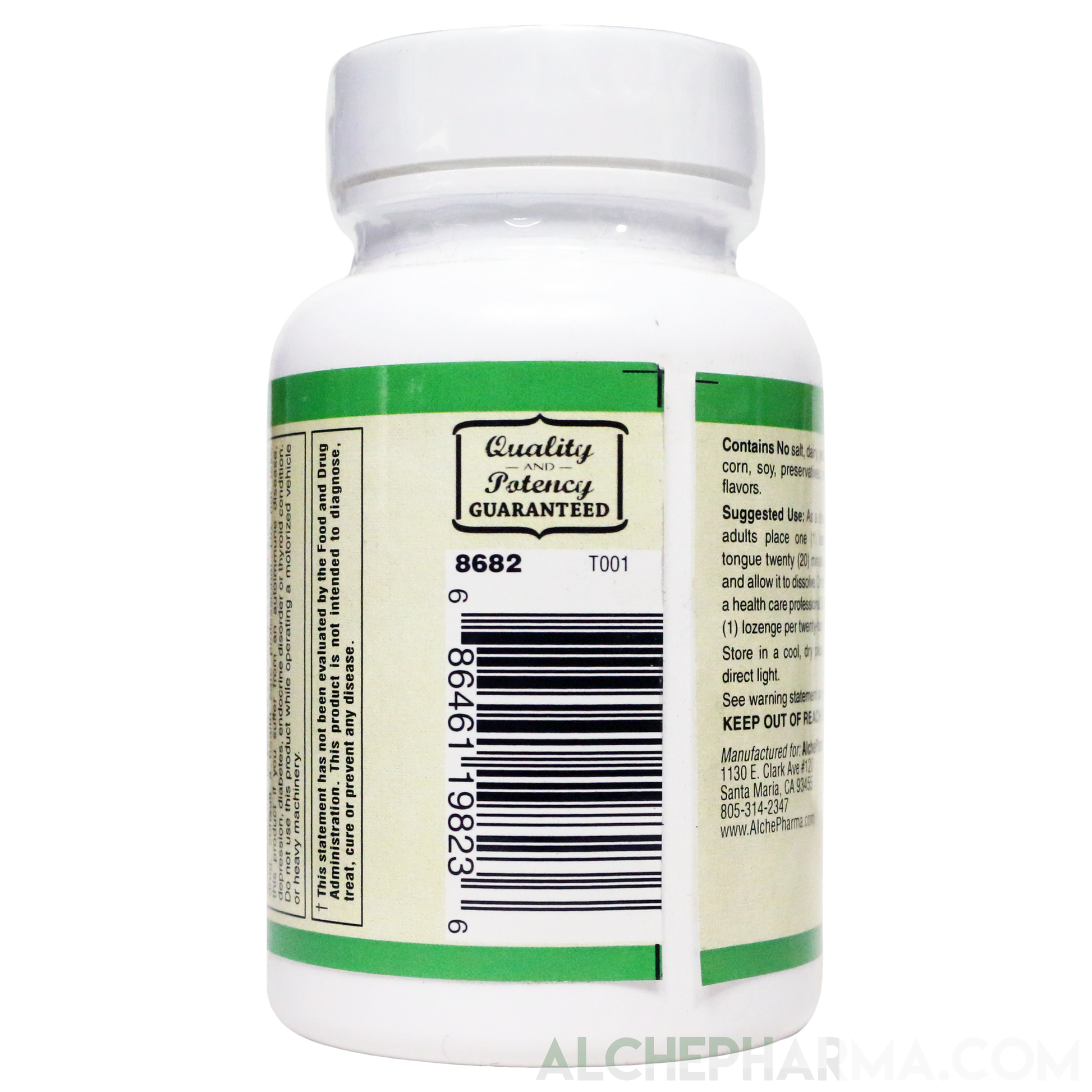 Melatonin Lozenges 3 mg. Pharmaceutical Grade, Vegetarian-AlchePharma