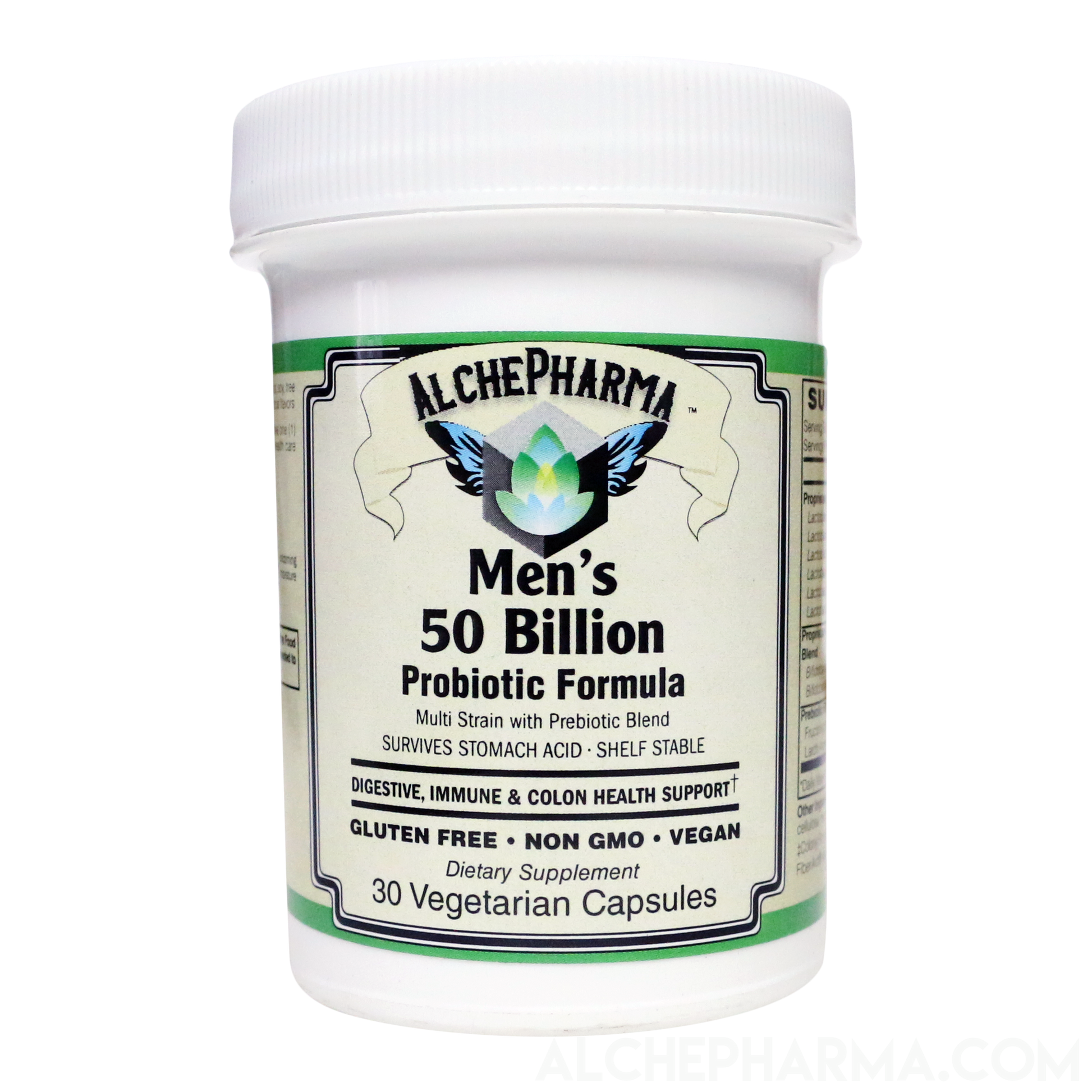 Men's 50 Billion Probiotic Formula ( Proprietary Lactobacillus, Bifidobacterium Blend ) W/ New Preservation Technology-AlchePharma