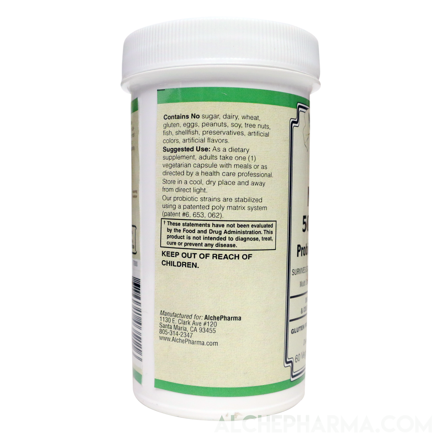 Men's 50 Billion Probiotic Formula ( Proprietary Lactobacillus, Bifidobacterium Blend ) W/ New Preservation Technology-AlchePharma