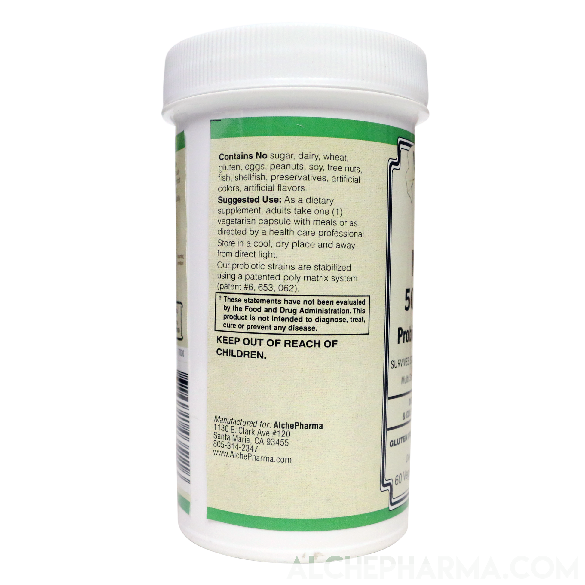 Men's 50 Billion Probiotic Formula ( Proprietary Lactobacillus, Bifidobacterium Blend ) W/ New Preservation Technology-AlchePharma