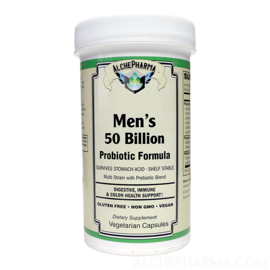 Men's 50 Billion Probiotic Formula ( Proprietary Lactobacillus, Bifidobacterium Blend ) W/ New Preservation Technology-AlchePharma