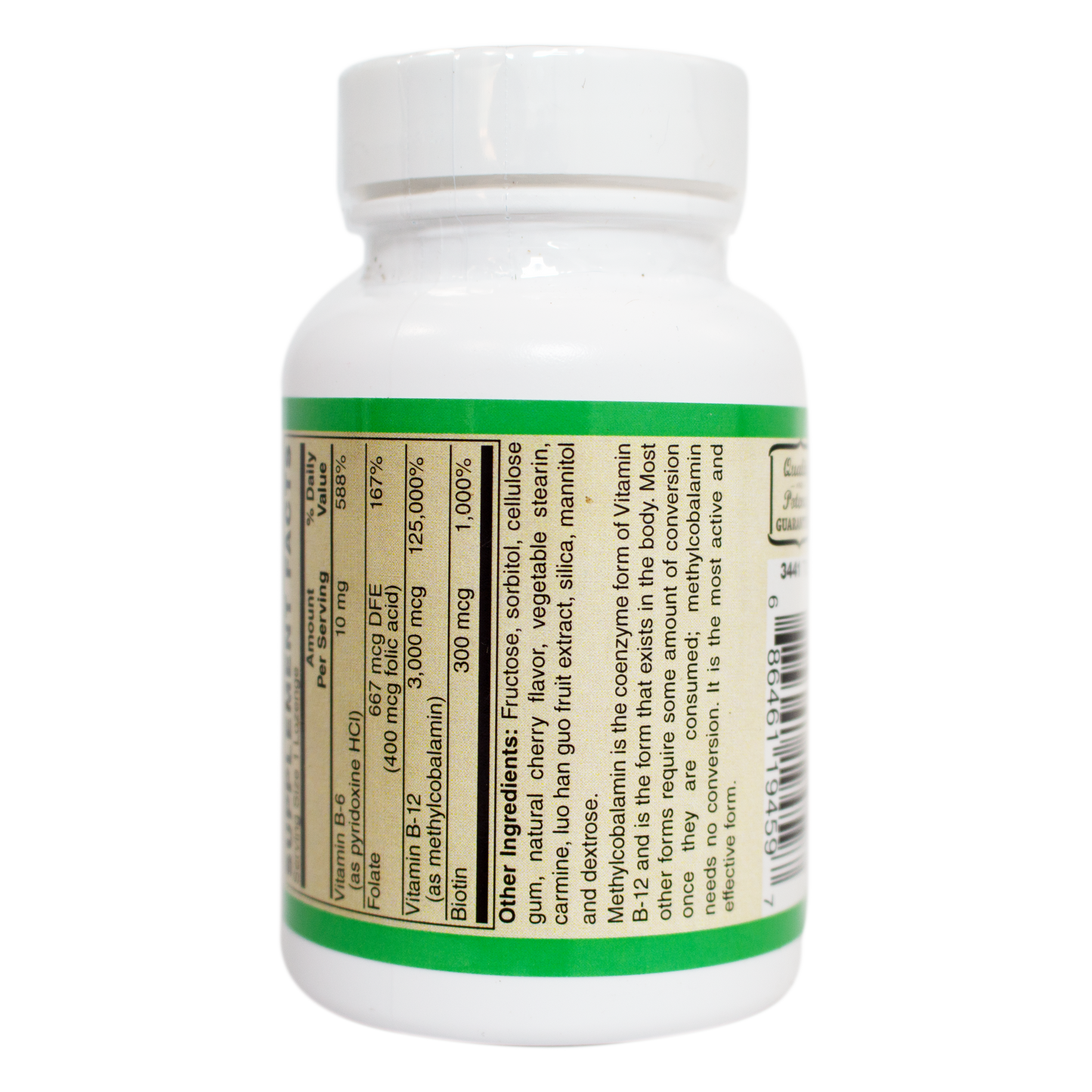 Methyl B-12, 3,000mcg Lozenges-AlchePharma