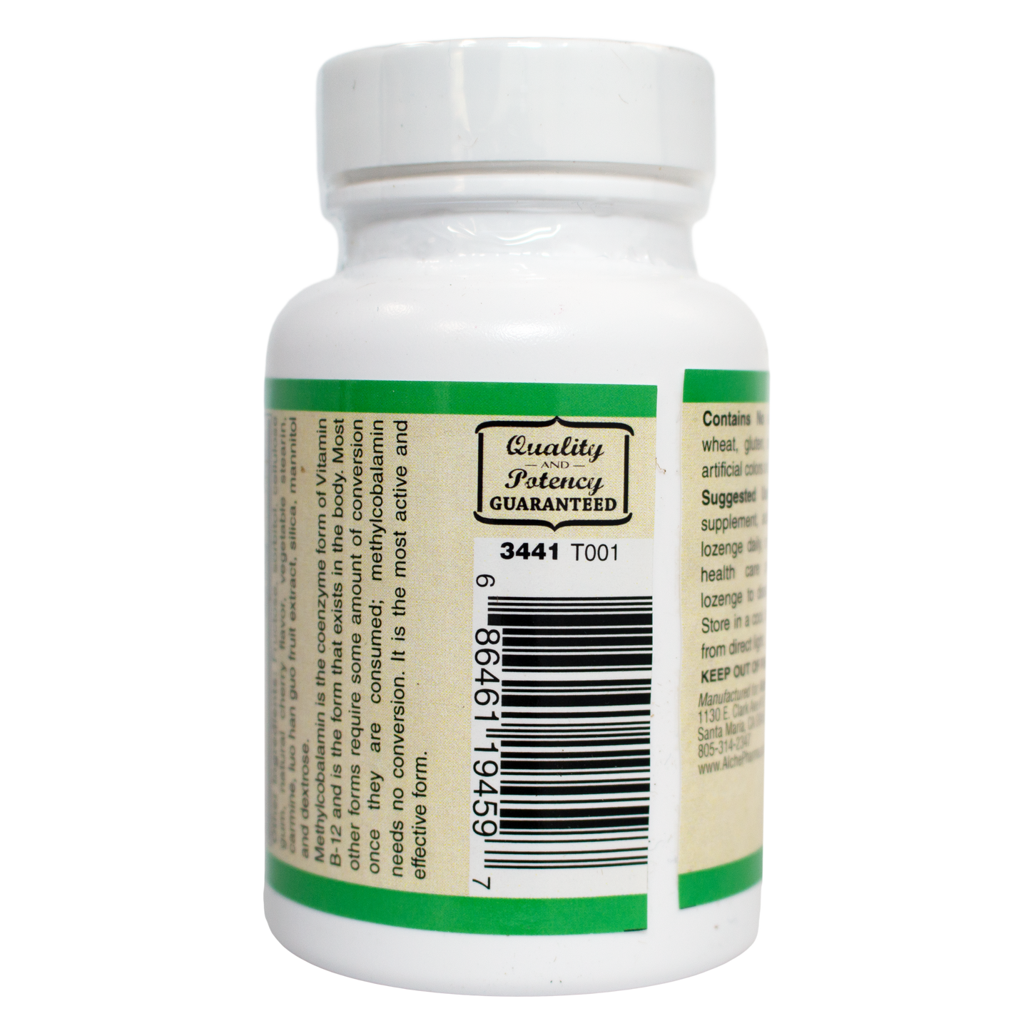 Methyl B-12, 3,000mcg Lozenges-AlchePharma