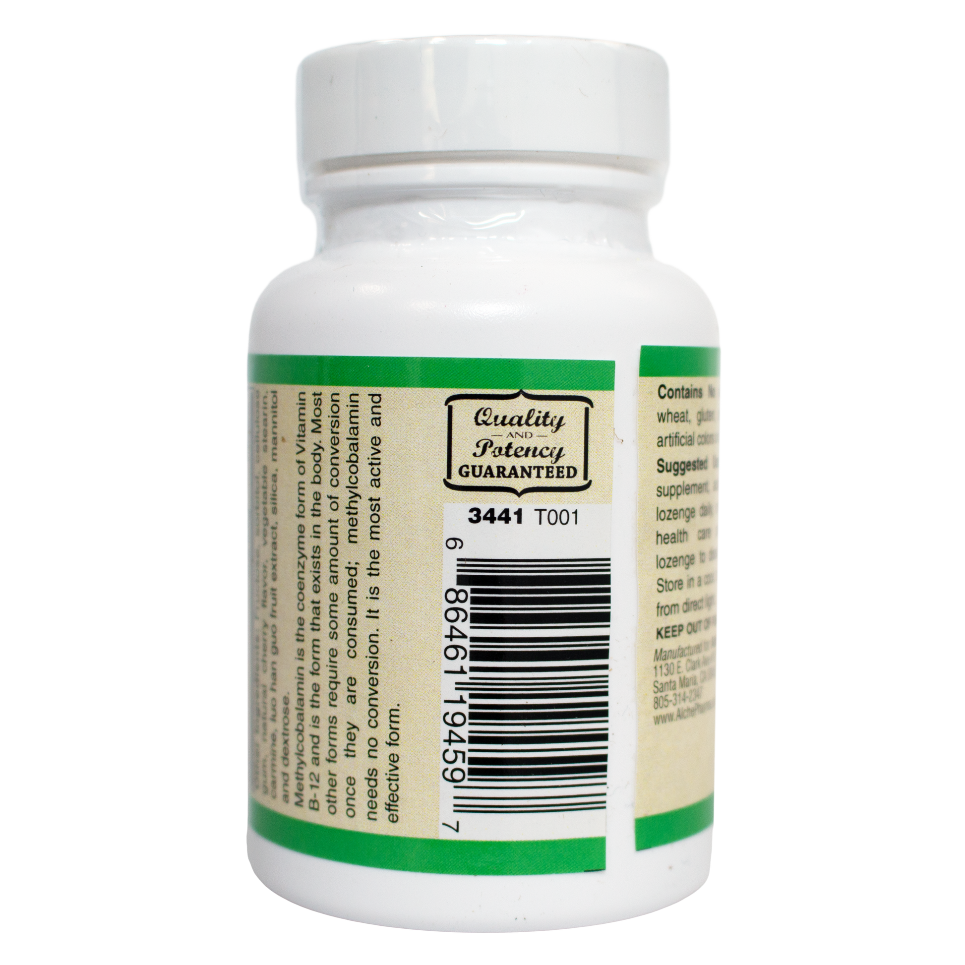 Methyl B-12, 3,000mcg Lozenges-AlchePharma