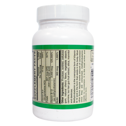 Methyl B-12, 3,000mcg Lozenges-AlchePharma