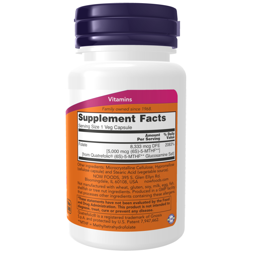 Methyl Folate 5000 mcg Veg Capsules-Vitamins-AlchePharma
