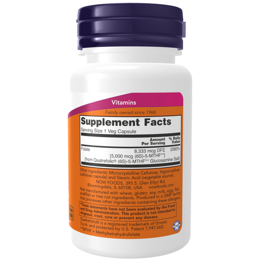 Methyl Folate 5000 mcg Veg Capsules-Vitamins-AlchePharma