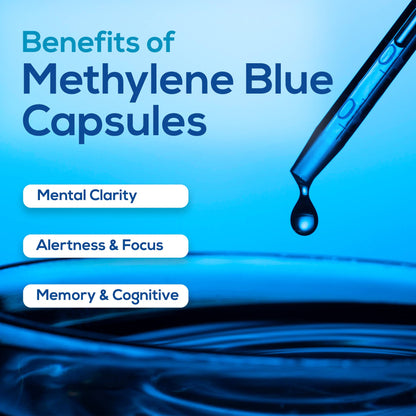 Methylene Blue Capsules 1000 mg with Mushrooms, USP Grade-AlchePharma