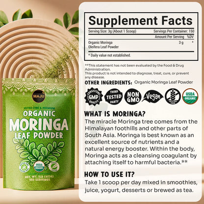Organic Moringa Powder (1 lb)