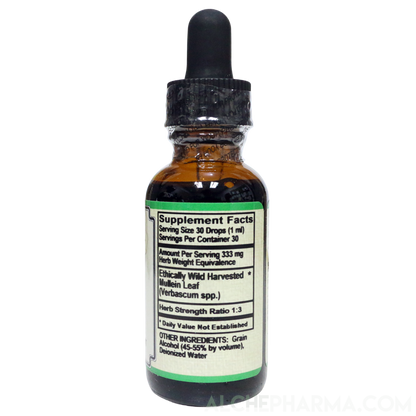 Mullein Leaf Tincture ( Wild Harvested Verbascum spp. ) HSR 1:3 Parve K-1604-AlchePharma