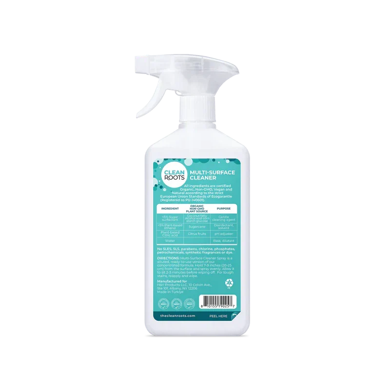 Multi-Surface Cleaner 16.9 Fl. Oz. Spray (Plant-Based All Natural Organic Scent-Free & Hypoallergenic)-All Purpose Cleaner-AlchePharma