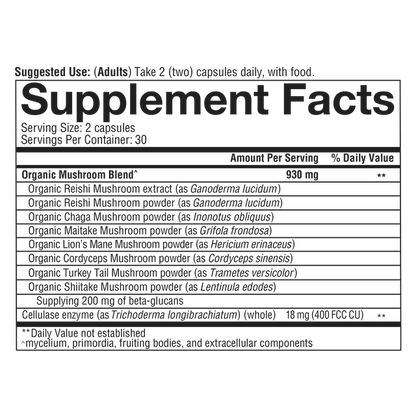 Mushroom Immune Complex 60 Veg Caps-Immune Support-AlchePharma