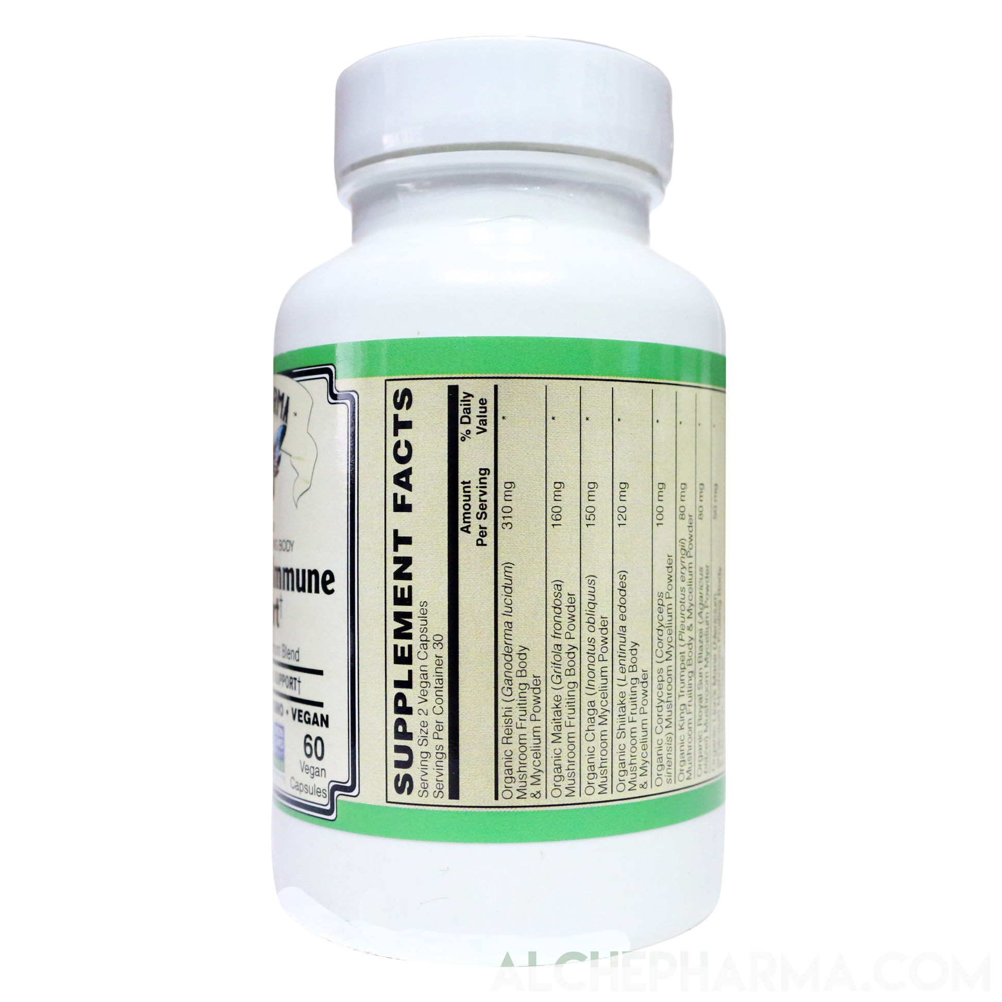 Mushroom Immune Support (Organic Multi-Species Blend) derived from Mycelium & Fruiting Body-Mushrooms-AlchePharma