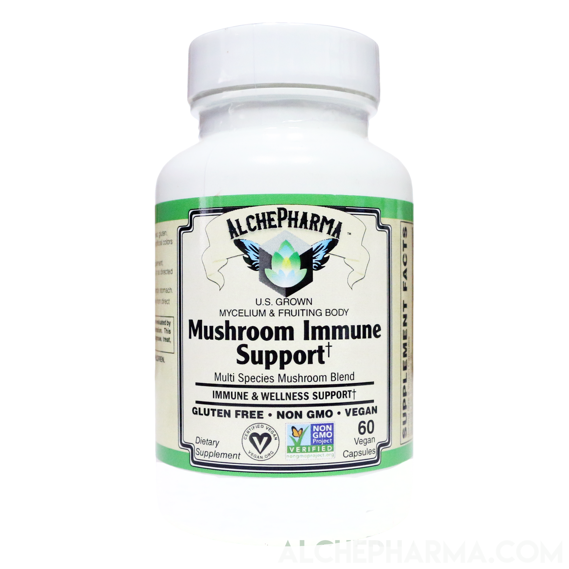 Mushroom Immune Support (Organic Multi-Species Blend) derived from Mycelium & Fruiting Body-Mushrooms-AlchePharma