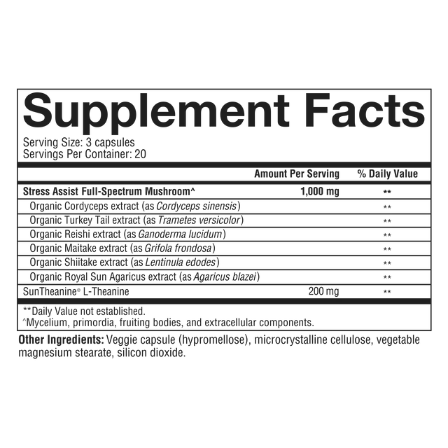 Mushroom Stress Complex 60 Veg Caps-Stress-AlchePharma