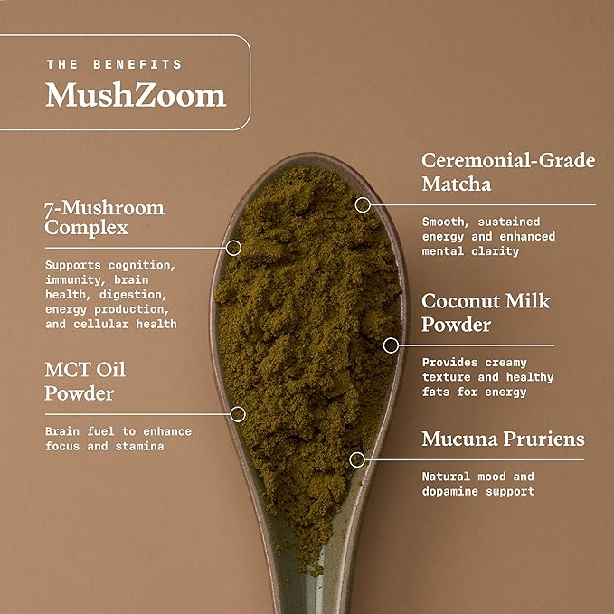 MushZoom! - Mushroom Matcha Superfood Latte - 210 Grams