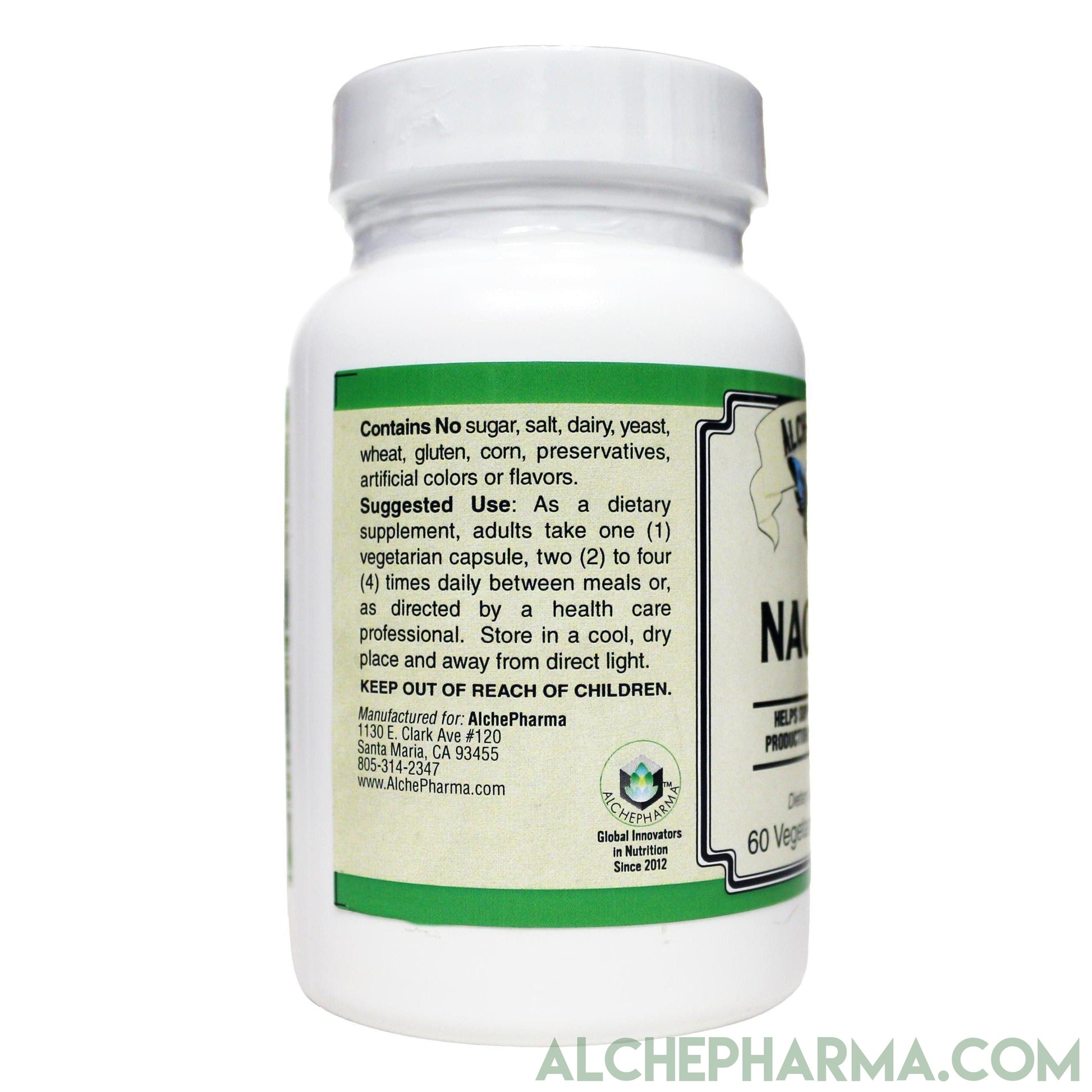 N-acetyl cysteine (NAC) 600mg Active w/ Co-Factors L-Selenomethione and Molybdenum-amino acid-AlchePharma