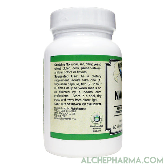 N-acetyl cysteine (NAC) 600mg Active w/ Co-Factors L-Selenomethione and Molybdenum-amino acid-AlchePharma