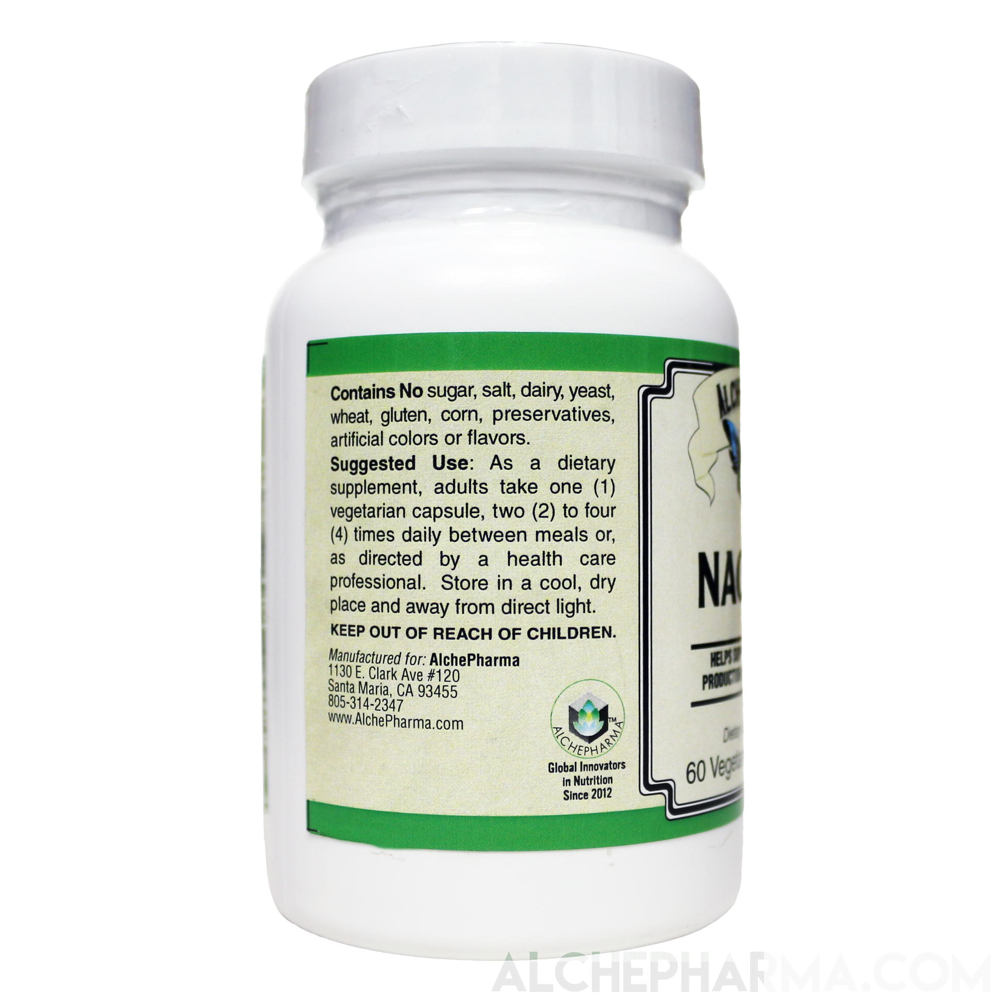 N-acetyl cysteine (NAC) 600mg Active w/ Co-Factors L-Selenomethione and Molybdenum-amino acid-AlchePharma