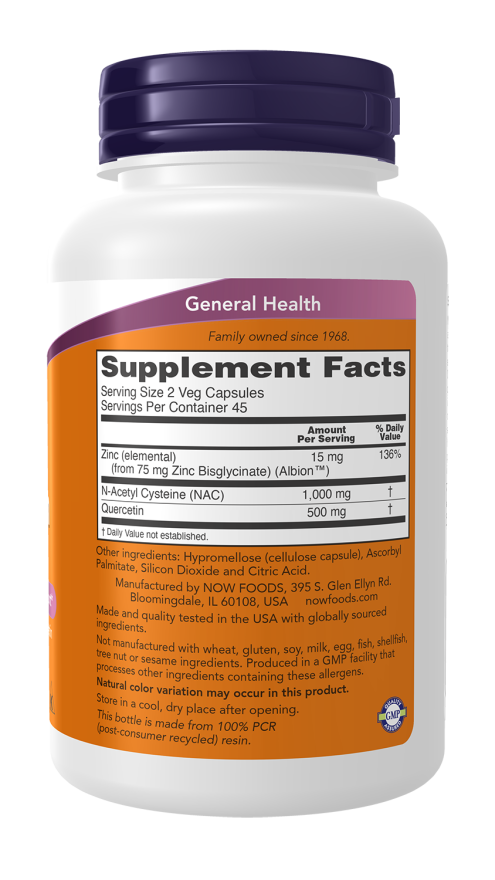 NAC Quercetin & Zinc Veg Capsules