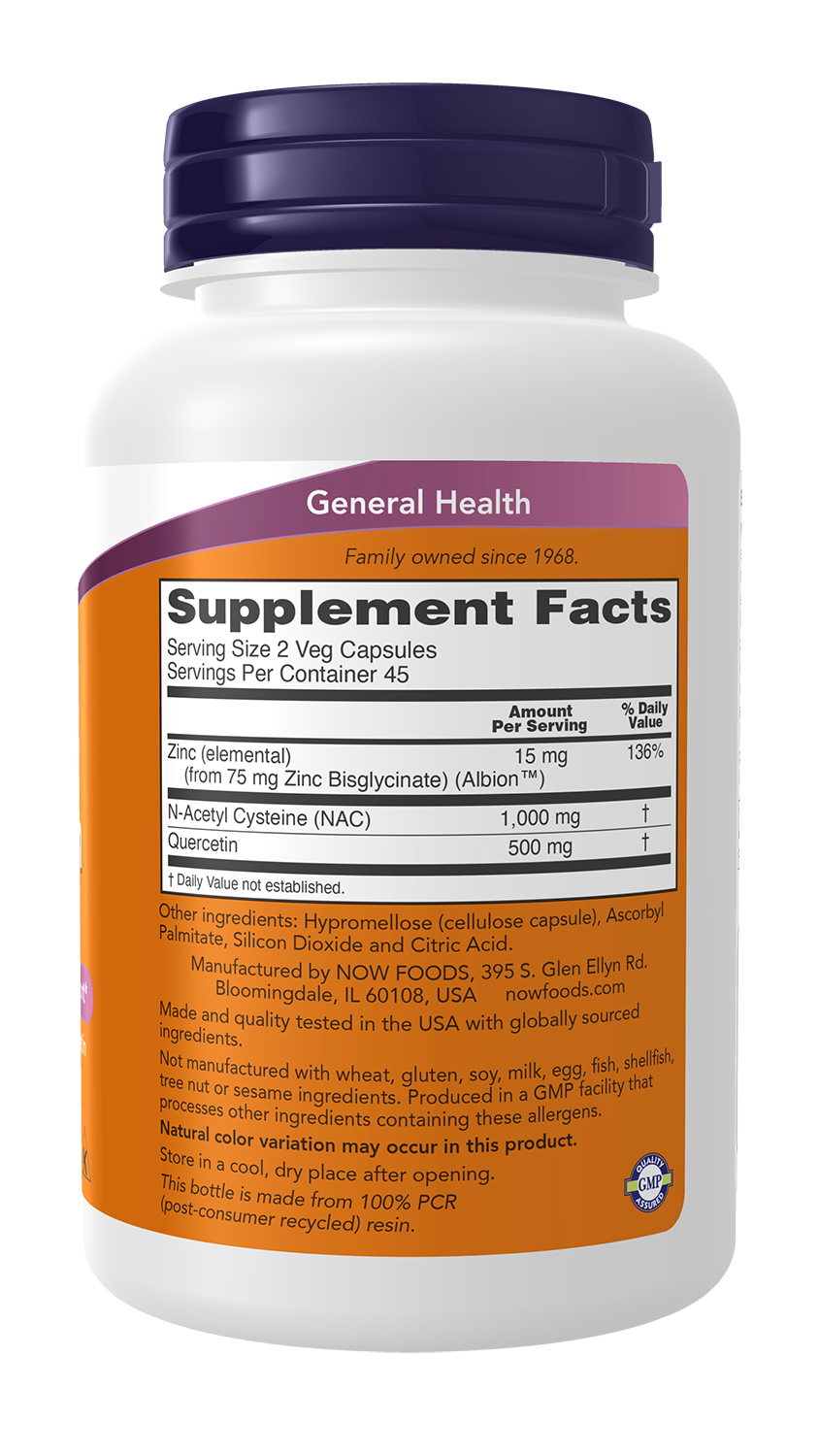 NAC Quercetin & Zinc Veg Capsules