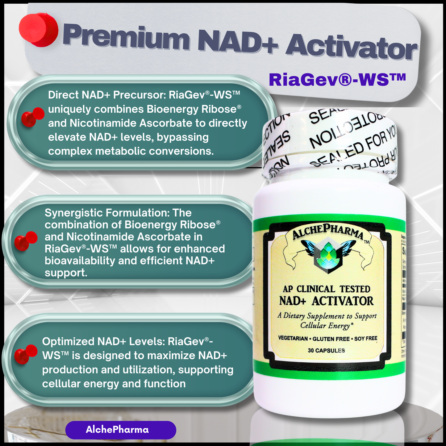 NAD+ Activator Clinical Tested Water Soluble-AlchePharma