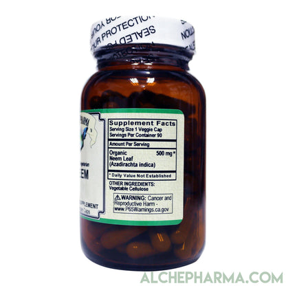 Neem Capsules 500mg (Organic Azadirachta Indica) - 90 Veggie Caps-Herb-AlchePharma