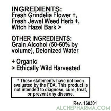 Oak & IVY Itch Relief ( Wild Harvested and Organic ) Topical Spray of Grindelia, Jewel Weed, Witch Hazel-Wounds-AlchePharma
