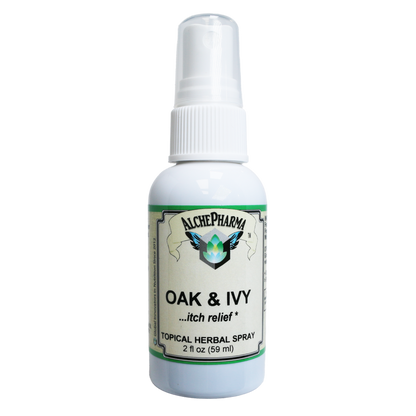 Oak & IVY Itch Relief ( Wild Harvested and Organic ) Topical Spray of Grindelia, Jewel Weed, Witch Hazel-Skin Care-AlchePharma