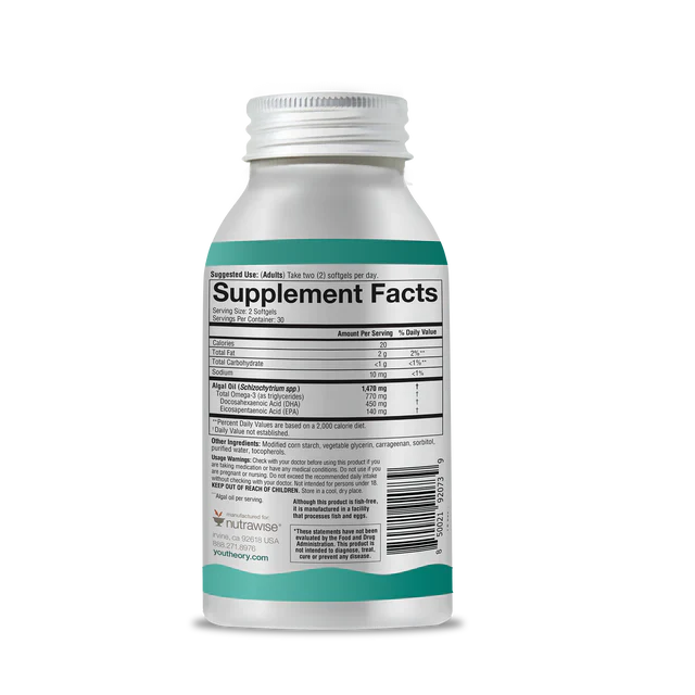 Ocean-Friendly (Vegan) Omega 60 Softgels-Nutritional Oils-AlchePharma