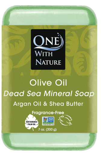 Olive Oil Soap with Dead Sea Minerals, Argan Oil & Shea Butter (Fragrance Free)