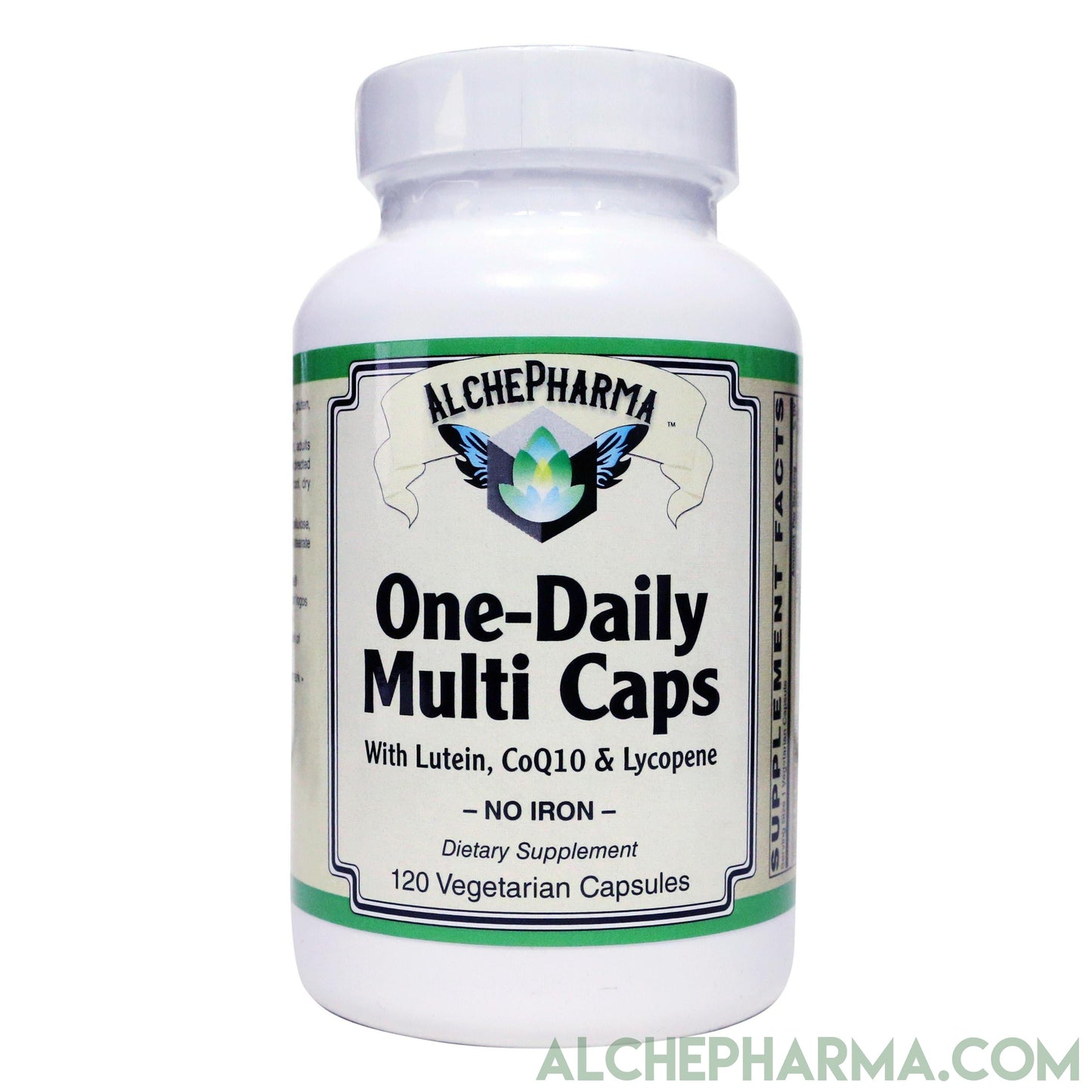 One-Daily Multivitamin Capsules (IRON-FREE) - with FloraGLO® lutein, CoQ10, & Lyc-O-Mato® lycopene-Multi Vitamin-AlchePharma