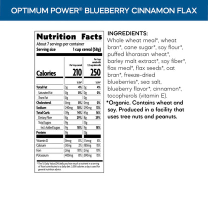 Optimum Power Blueberry Cinnamon Flax Cereal - 14 Oz.