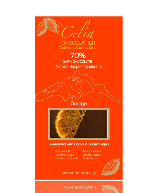 70% Dark Chocolate - Orange (3.8oz)