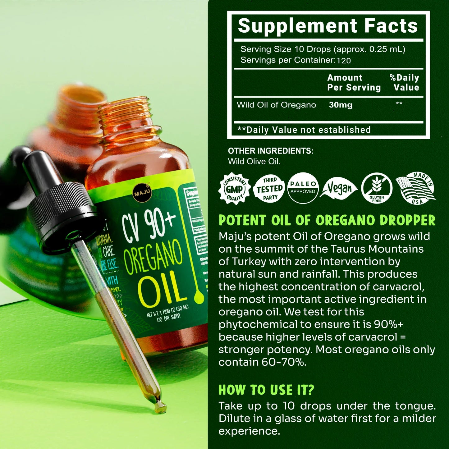 MAJU Oil of Oregano 1oz
