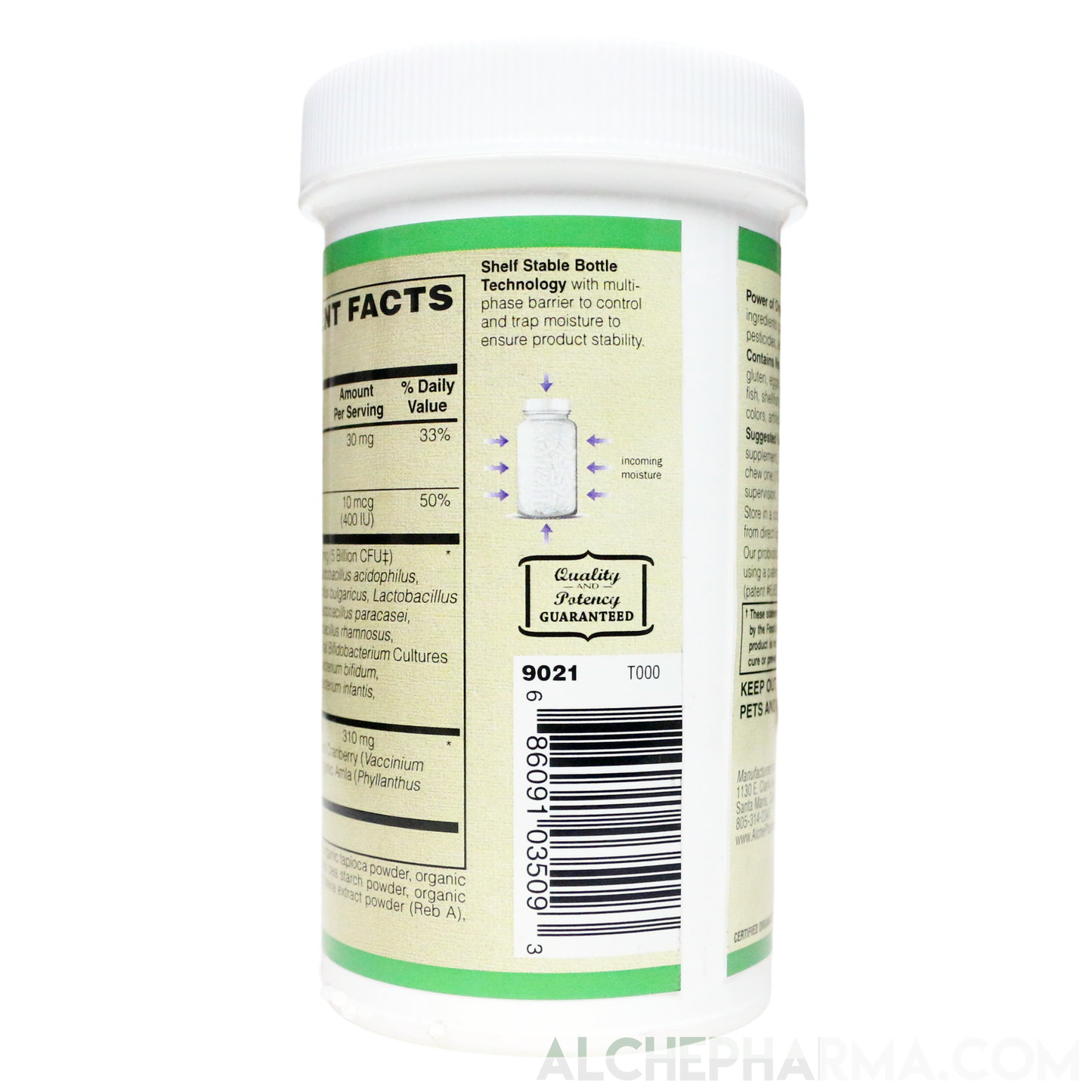 Organic Kids Comfort ( Comprehensive Probiotic -USDA Organic ) Vegan Chewable-Probiotic-AlchePharma