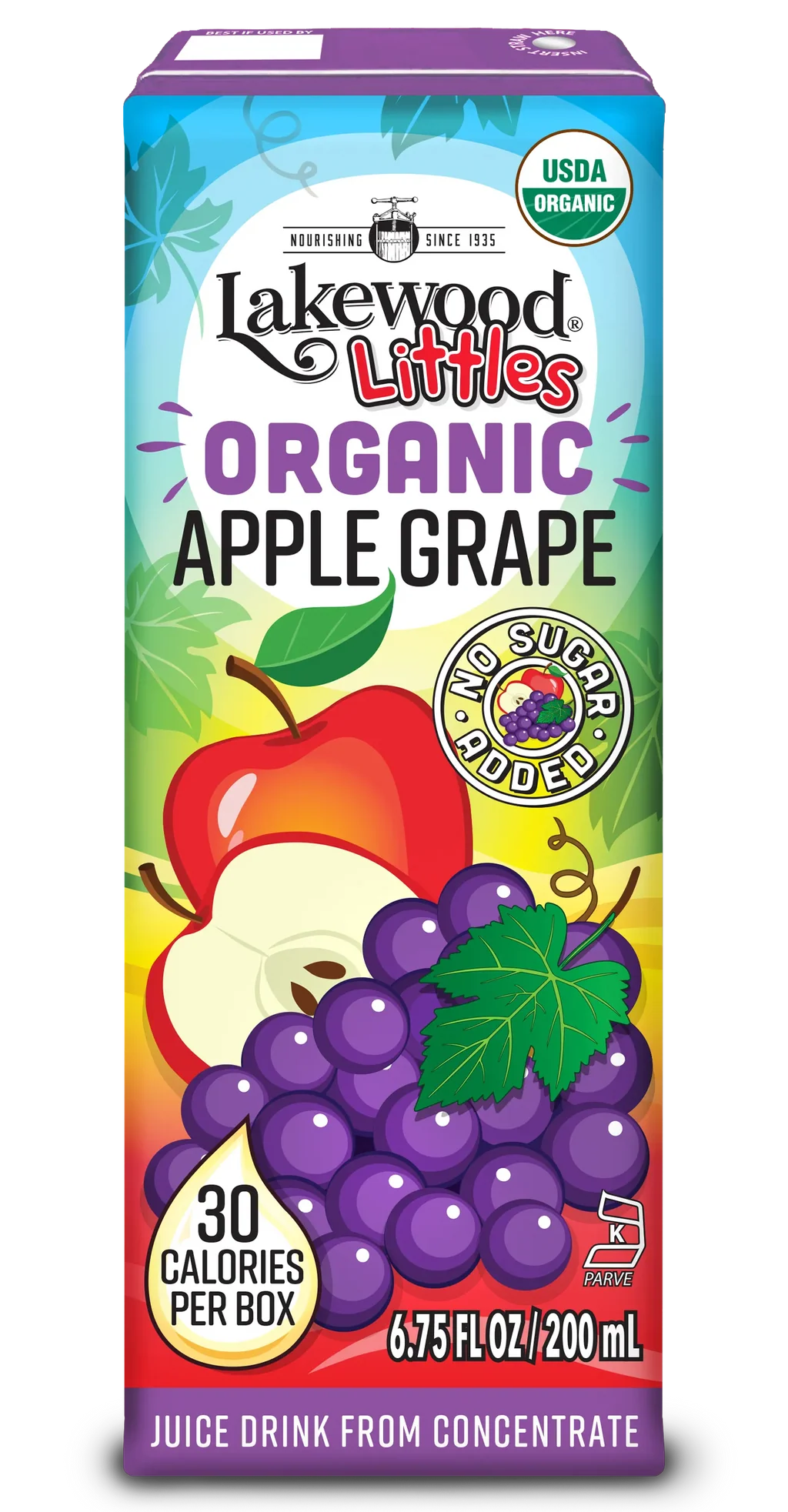 Lakewood Littles Organic Apple Grape Juice Boxe