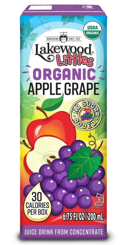 Lakewood Littles Organic Apple Grape Juice Boxe