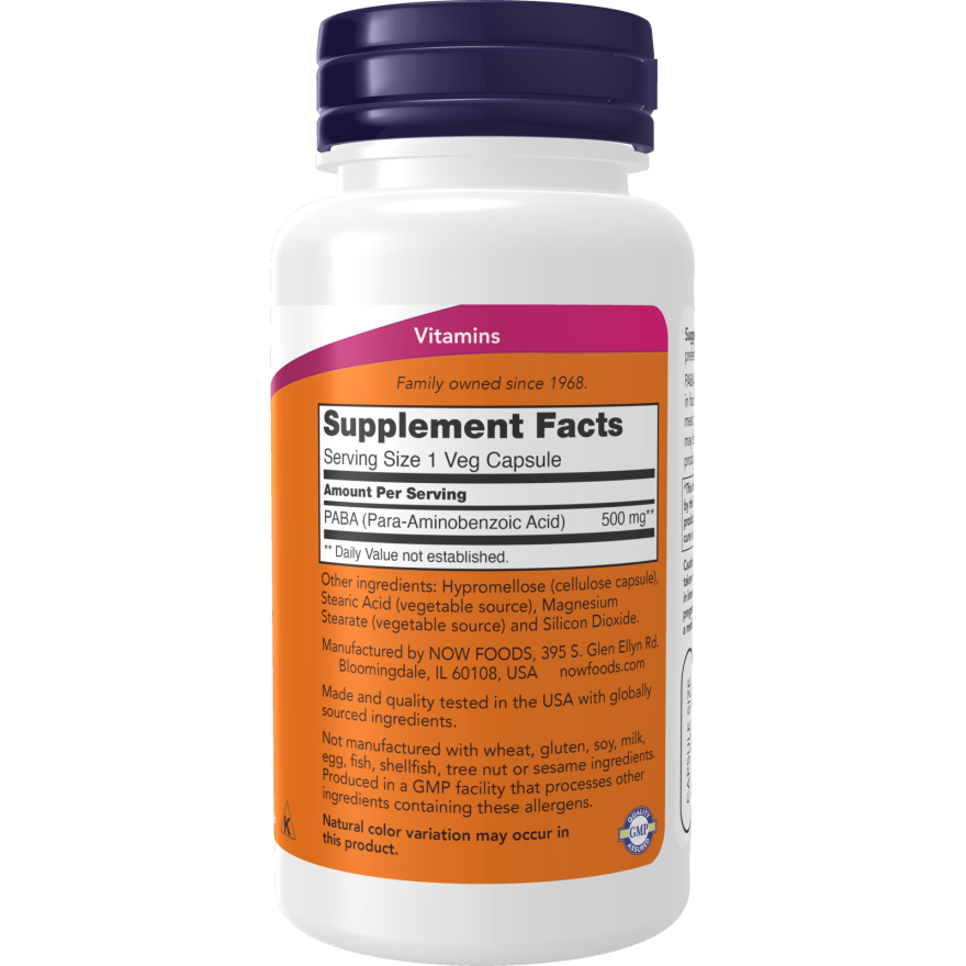 PABA 500 mg Veg Capsules-Vitamins-AlchePharma