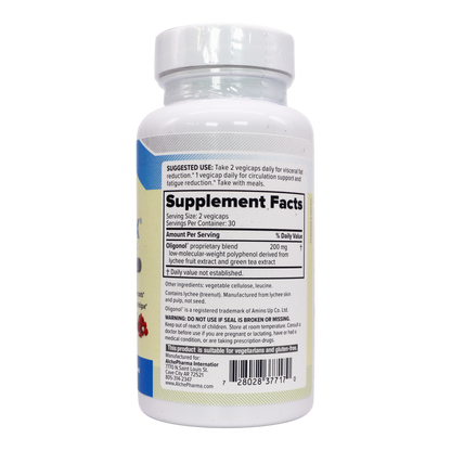 POLY-4X® Patented Lychee and Green Tea Polyphenol Original Oligonol® 100mg(60)-AlchePharma