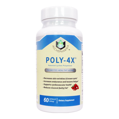 POLY-4X® Patented Lychee and Green Tea Polyphenol Original Oligonol® 100mg(60)-AlchePharma